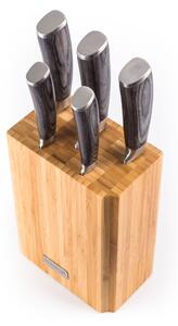 Sada nožů G21 Gourmet Stone 5 ks + bambusový blok