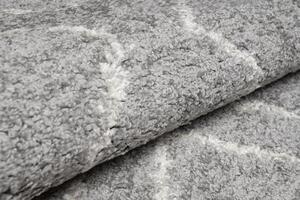 Makro Abra Kusový koberec Shaggy DELHI 4003A šedý stříbrný Rozměr: 140x200 cm