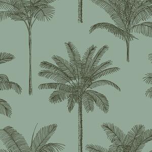 Vliesová tapeta na zeď zelená s palmami 139165, Paradise, Esta Home