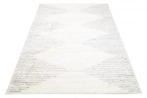 Makro Abra Kusový koberec Shaggy DELHI 4075A krémový šedý Rozměr: 120x170 cm