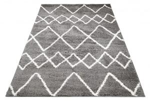 Makro Abra Kusový koberec Shaggy DELHI 6131B tmavě šedý Rozměr: 300x400 cm