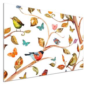 Panel do kuchyně Ptáci a motýli pl-pksh-100x70-f-126221469