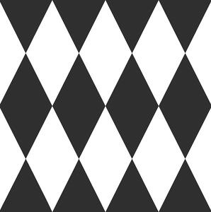 Geometrická vliesová tapeta - bílé a černé kosočtverce 347670, Precious, Origin