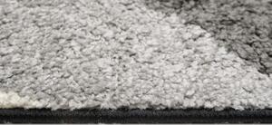 Makro Abra Kusový koberec Shaggy DELHI 7228A šedý krémový černý Rozměr: 80x150 cm
