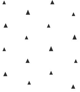 Vliesová tapeta bílá s černými trojúhelníky 347681, Precious, Origin