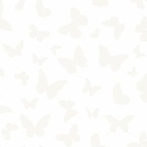 Bílá vliesová tapeta s motýly 347690, Precious, Origin