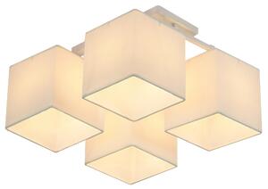 CLX Přisazené stropní svítidlo BRUNO, 4xE27, 40W, 44x44cm, hranaté, béžové 34-58485