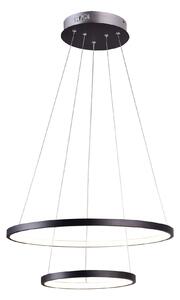 CLX Designový LED závěsný lustr na lanku LAUREANO, černý 32-64745
