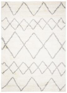 Makro Abra Kusový koberec Shaggy DELHI 6131B krémový šedý Rozměr: 60x100 cm