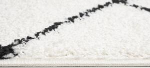 Makro Abra Běhoun Shaggy DELHI 6132B krémový černý Šíře: 70 cm