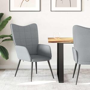 Relaxační židle světle šedá textil 327941