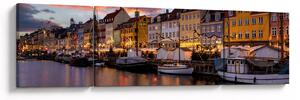 Obraz - Nyhavn, Kodaň (170x50 cm)