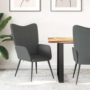 Relaxační židle tmavě šedá textil 327942