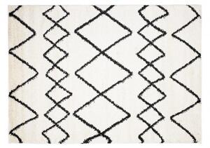 Makro Abra Kusový koberec Shaggy DELHI 6131B krémový černý Rozměr: 300x400 cm
