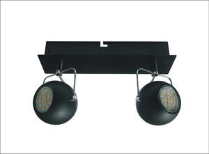 CLX Stropní / nástěnné LED bodové osvětlení TEMISTOCLE, 2xGU10, 3W, černé 92-25012-Z