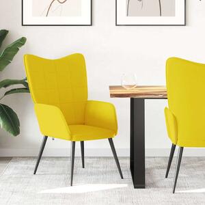 Relaxační židle hořčicově žlutá textil 327948
