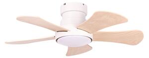 Stropní ventilátor se světlem BIVENS s dálkovým ovládáním LED Světle béžová