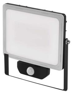 EMOS Venkovní LED nástěnný reflektor s čidlem ILIO, 50W, neutrální bílá, černý, IP44 ZS2940