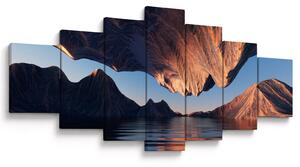 Obraz - 3D útesy (210x100 cm)