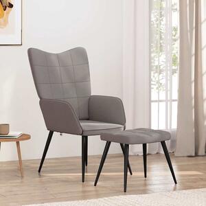 Relaxační židle se stoličkou taupe textil 327961