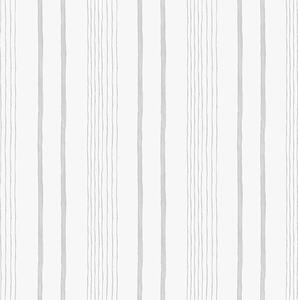 Vliesová bílá tapeta s šedými pruhy, proužky - M33309 rozměry 0,53 x 10,05 m