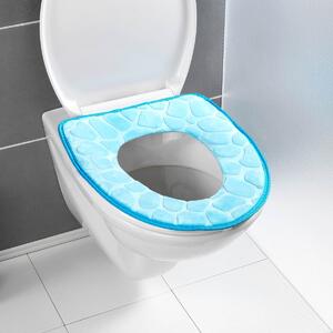 Polstrované záchodové sedátko, modré
