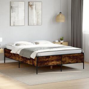 Rám postele kouřový dub 120 x 190 cm kompozitní dřevo a kov 3279819