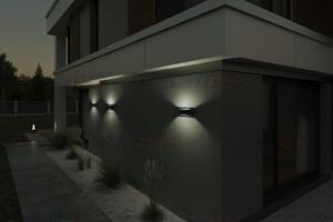 KANLUX Venkovní nástěnné LED osvětlení LOBI, černé 29260