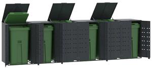 Box na 6 popelnic popelnic 414 x 79 x 117 cm ocel 3279986
