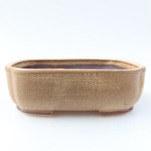 E-bonsai Keramická bonsai miska 13,5 x 12 x 4 cm béžová