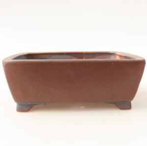E-bonsai Keramická bonsai miska 13,5 x 11 x 5 cm hnědá