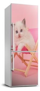 Nálepka fototapeta lednička Kočka na lehátku FridgeStick-70x190-f-116809359