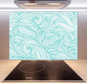 Panel do kuchyně Modré vlny pl-pksh-100x70-f-82527147