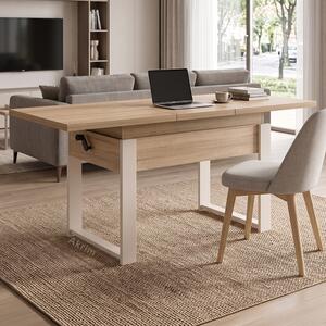 Rozkládací polohovací konferenční stolek HOGO 3v1 | 120-157x62,5-74,5x67 cm | síla horní desky 32 mm | dub sonoma/nohy kašmír