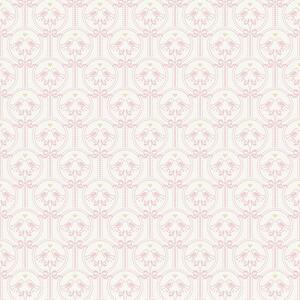 Růžová dětská vliesová tapeta na zeď - ptáčci, mašličky - JS3205 rozměry 0,53 x 10,05 m