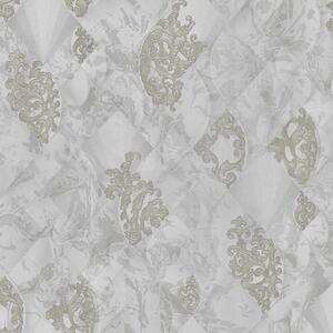 Luxusní šedá vliesová tapeta s metalickými ornamenty M31927, Magnifica Murella, Zambaiti Parati