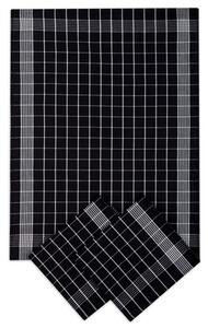 Svitap Utěrka Pozitiv Egyptská bavlna černá/bílá 50x70 cm 3 ks