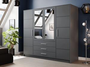 Šatní skříň Lily D4, Barva: grafit, Nástavec: Ne 5903211018930