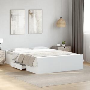 Rám postele se zásuvkami bílý 120 x 190 cm kompozitní dřevo 3280321