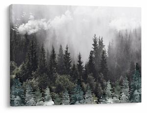 Obraz - Les s ilustrovanými prvky (70x50 cm)