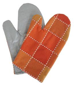 B.E.S. - Petrovice, s.r.o. Kuchyňská chňapka s magnetem a teflonovou vrstvou, 2 ks v balení - vzor Oranžová kostička