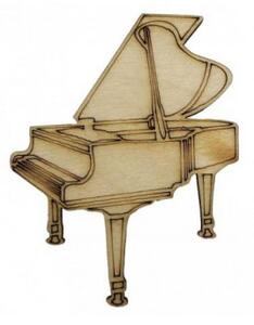 ČistéDřevo Dřevěný klavír 7 x 5,5 cm