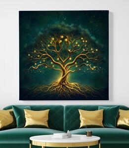 Obraz na plátně - Strom života Hvězdné spojení FeelHappy.cz Velikost obrazu: 40 x 40 cm