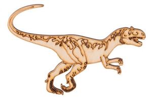 ČistéDřevo Dřevěný dinosaurus III 6,5 x 10 cm