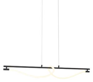 Moderní závěsné svítidlo černé vč. LED s 3-stupňovým stmíváním - Twirl