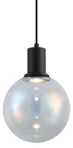 Designová závěsná lampa černá s duhovým sklem 20 cm - Mallon