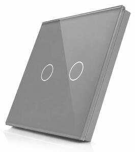 Skleněný panel pro dvojitý vypínač ROON - R-2C-GR