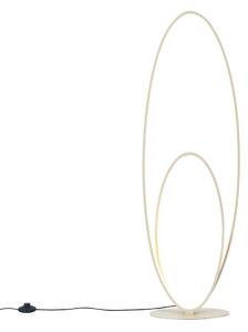 Designová stojací lampa béžová vč. LED 3-stupňové stmívání - Boomerang