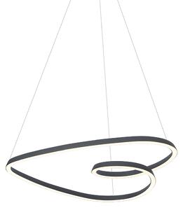Skandinávské závěsné svítidlo černé 72 cm vč. LED s 3-stupňovým stmíváním - Circuit
