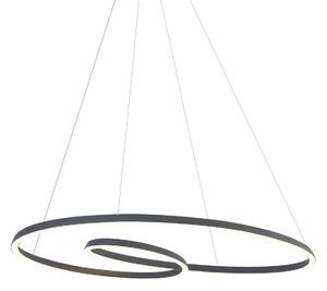 Skandinávské závěsné svítidlo černé 110 cm vč. LED s 3-krokovým stmíváním - Circuit